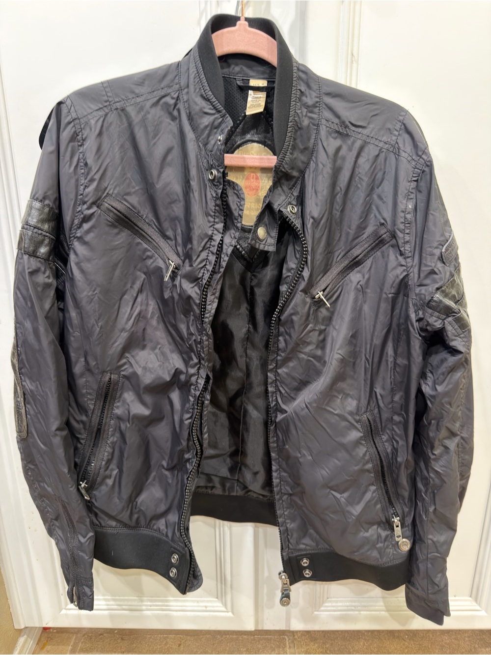 Diesel Men's Black Performance Bomber Jacket